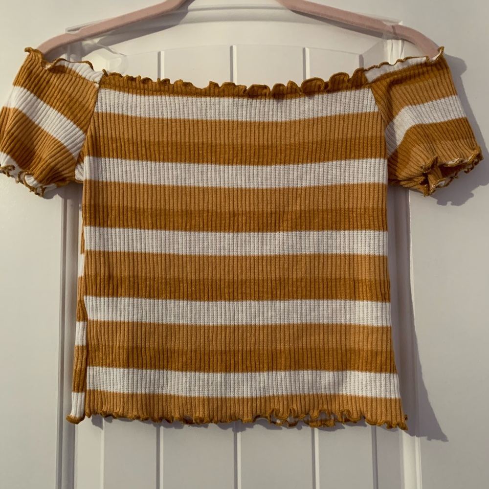 Yellow crop top